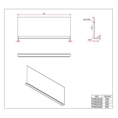 Sternplade, zink - 500 x 500 x 26 mm Sternplade, zink - 500 x 500 x 26 mm