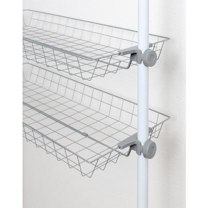 WENKO Hercules trådkurve, 94 x 38 x 8 cm, hvid - 2 stk.