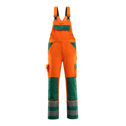 MASCOT SAFE COMPETE Barras overall med knælommer, hi-vis orange/grøn