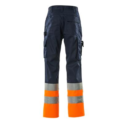 MASCOT SAFE COMPETE Patos arbejdsbukser med knælommer, marine/hi-vis orange