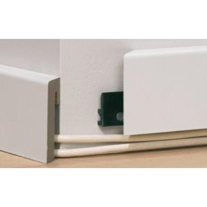 Swedoor glat fodliste med ledningsskjul, hvid, 19 x 92 x 3600 mm