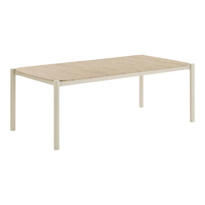 Abela spisebord med nonwood bordplade, sand/natur, 200 x 100 cm