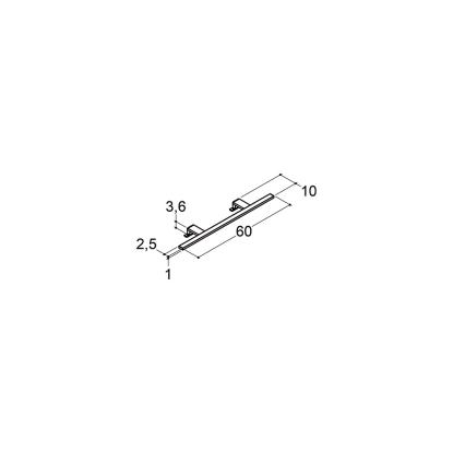 Scanbad Libra LED lampe til spejl, 60 cm, krom