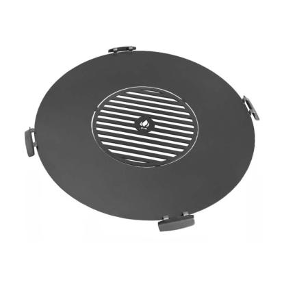 Cook King grillplade til bålsted med 36 cm grillrist, stål, sort, Ø80 cm