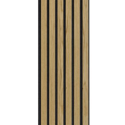 I-Wood Medio+ Original akustikpanel, klar olieret, sort filt og sort kerne, egefiner, 17 x 300 mm