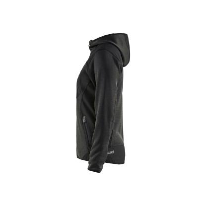 Blåkläder 4931 dame strikket jakke med softshell, antracitgrå/sort