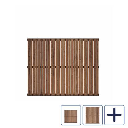 PLUS Saga hegn, ThermoWood, sort, 150 cm