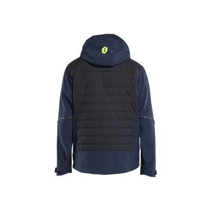 Blåkläder 4743 hybridjakke, mørk marineblå/hi-vis gul
