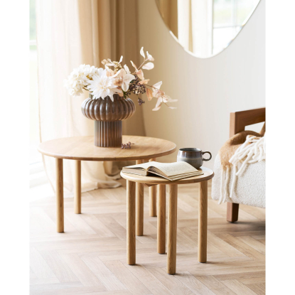 Jena sofabord, eg, Ø70 cm