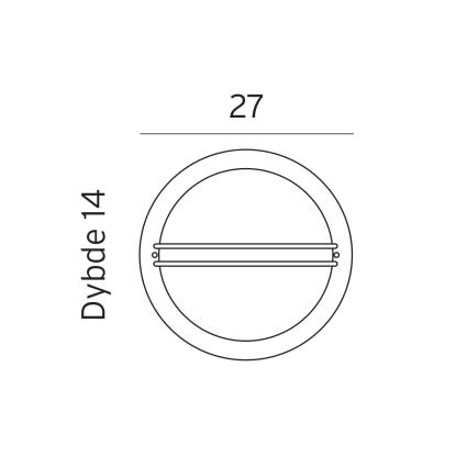 Norlys Berlin LED væglamp, IP54, sort, opal
