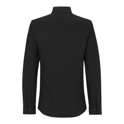 Seven Seas S51 hybridskjorte, slim, sort