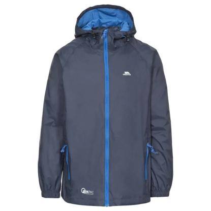 Trespass QIKPAC packaway regnjakke med pose, unisex, navy