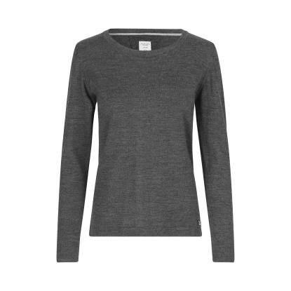 Seven Seas S640 The knit pullover med rund hals, dame, mørk grå melange