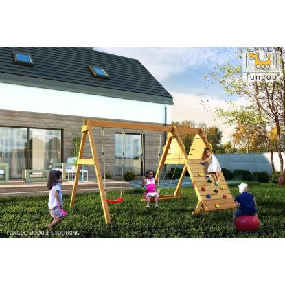 Fungoo Spider Red King gynge/klatrestativ, 364 x 252 x 210 cm