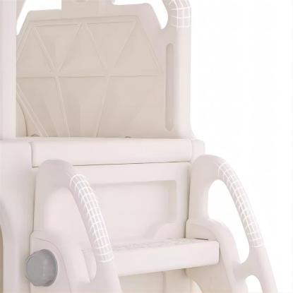 Kids Zone aktivitetslastbil med rutsjebane, basketball og net, beige