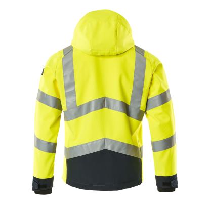 MASCOT SAFE SUPREME Blackpool softshell jakke, hi-vis gul/mørk marine