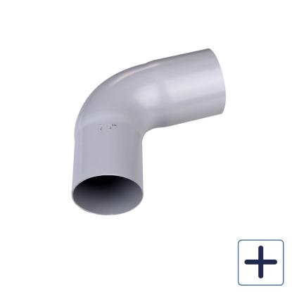 Plastmo bøjning, PVC, grå, 75°