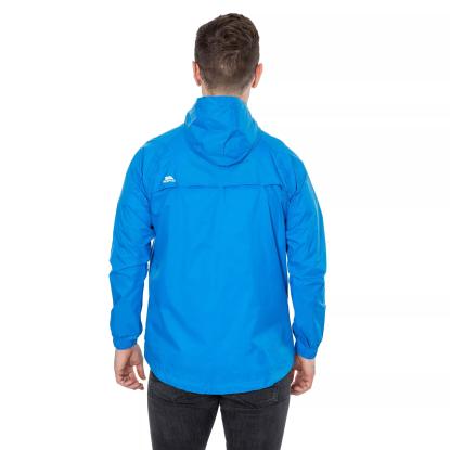 Trespass QIKPAC packaway regnjakke med pose, unisex, blå