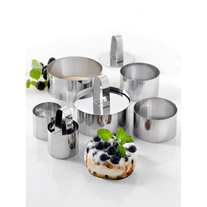 Steel-Function runde udstikkerforme, rustfrit stål - 9 dele