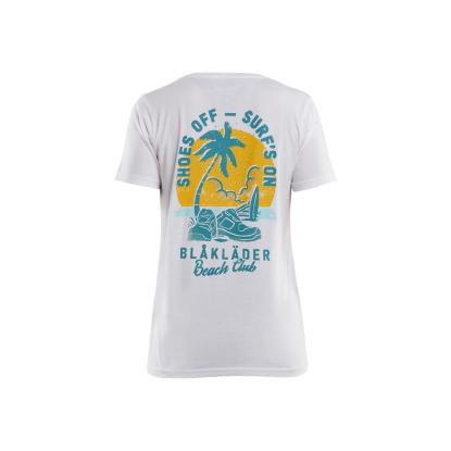 Blåkläder 9417 dame t-shirt blåkläder beach club, hvid