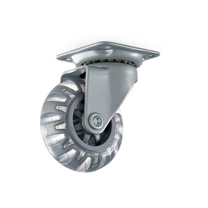 Habo 4107 møbelhjul med plade, svingbart, Ø75 mm