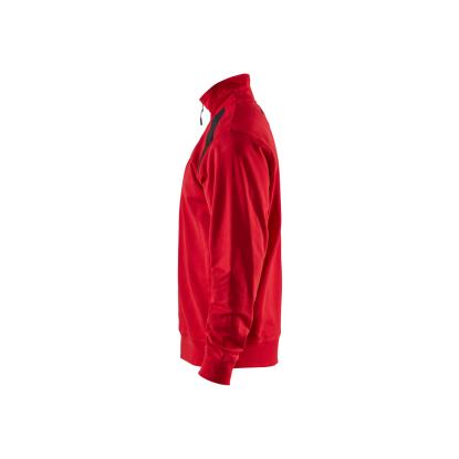 Blåkläder 3353 sweatshirt half zip, rød/sort