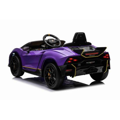 NORDIC PLAY Lamborghini Autentica elbil, 4 x 10,8 V batteri, EVA-hjul, lilla