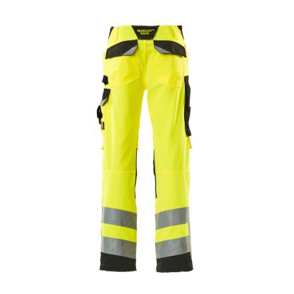 MASCOT SAFE SUPREME Kendal arbejdsbukser med knælommer, hi-vis gul/sort