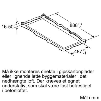 Siemens iQ500 loftintegreret emhætte LR97CAQ50, rustfrit stål, 90 cm