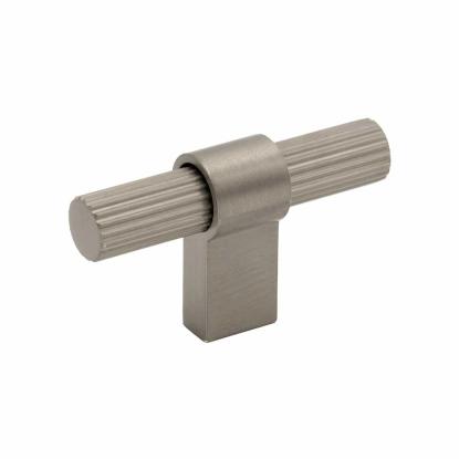 Beslag Design T Helix Stripe knop, rustfrit stål look