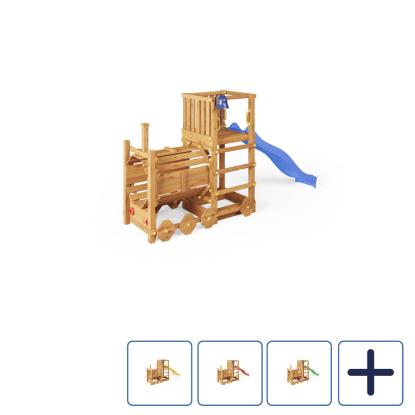Fungoo Loco legetårn med hule og rutsjebane