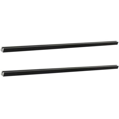 Superroof Smart Fence afslutningsprofilsæt top/bund, H180 cm, sort alu