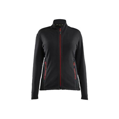 Blåkläder 4766 dame microfleece jakke, sort/rød