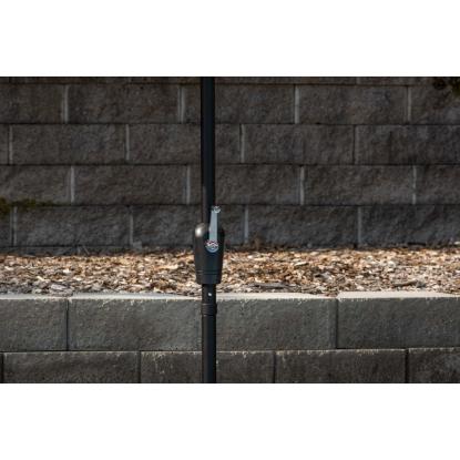 Venture Design Leeds parasol, sort/hvid, Ø300 cm