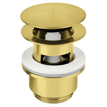 Damixa komplet push-open bundventil, Ø63 mm, 1 1/4", børstet messing
