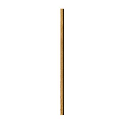 I-Wood afslutningsliste til 4-lamel akustikpanel, brun olieret, sort filt og lys kerne, egefiner, 16 x 67 mm