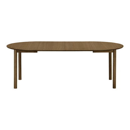 Bundaberg spisebord med to tillægsplader, røget eg, Ø120/120-220 cm
