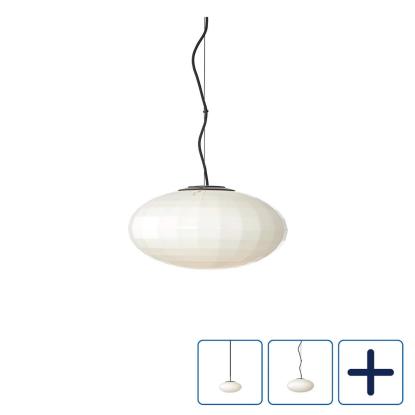 Halo Design Mesh pendel med stofledning, opal