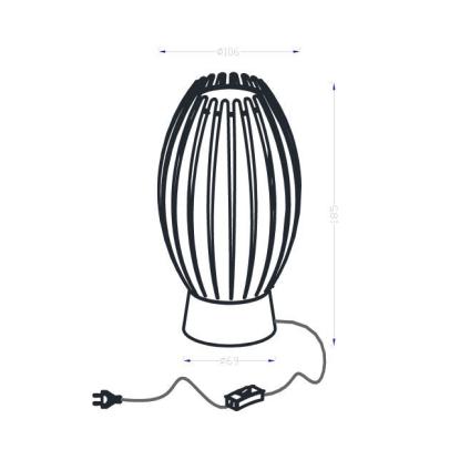 Herstal Tentacle S bordlampe, Ø10 cm, 18,5 cm,G9, sort/røgfarvet