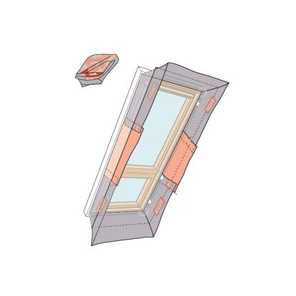 VELUX BBX 1000 dampspærrekrave inkl. stålprofil, forlænger, WK34, 78-134 x 92 cm