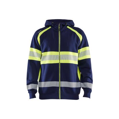 Blåkläder 3552 high vis hættetrøje, marineblå/hi-vis gul