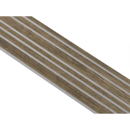 I-Wood Basic Mixed akustikpanel, sort olieret, grå filt og lys kerne, egefiner, 16 x 300 mm 