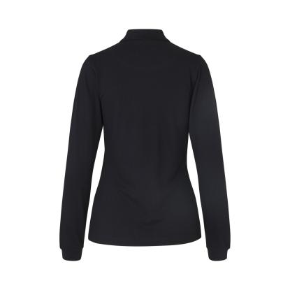 ID 0545 poloshirt med stretch, langærmet, dame, sort