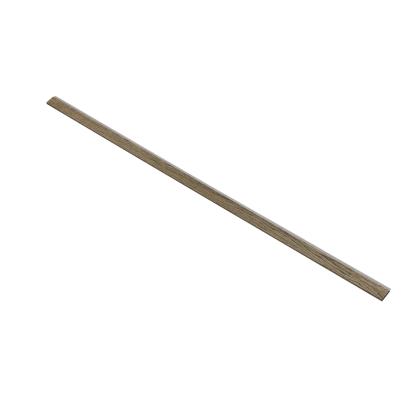 I-Wood afslutningsliste til 4-lamel akustikpanel, sort olieret, grå filt og sort kerne, egefiner, 17 x 67 mm
