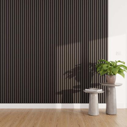 FOG & VENØ Foiled akustikpanel, sort, sort filt, 600 x 2400 x 20 mm
