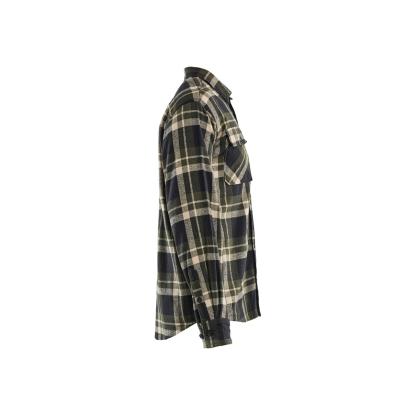 Blåkläder 3288 flannelskjorte, skovgrøn/sort