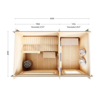 Luoman Lillevilla Palovesi sauna med omklædningsrum - 6,6 m²