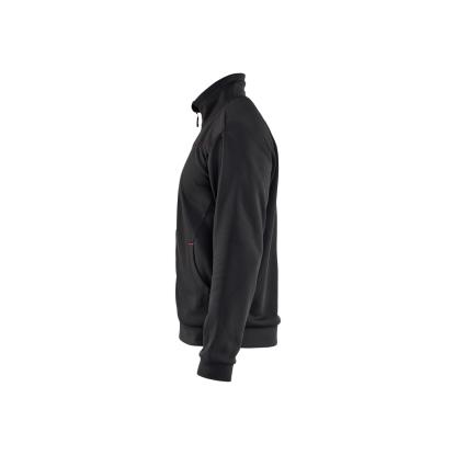Blåkläder 3362 sweatshirt full zip, sort/rød