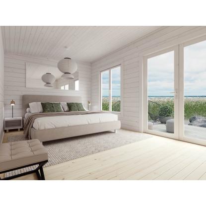 Luoman Lillevilla Kiiruna havehus med store vinduer og dobbeltdør - 15 m²