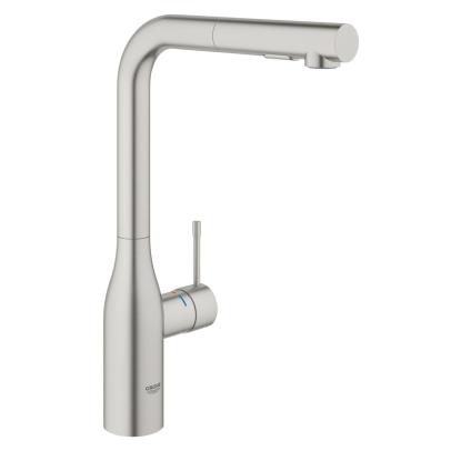GROHE Essence køkkenarmatur med høj L-tud og udtræk, supersteel